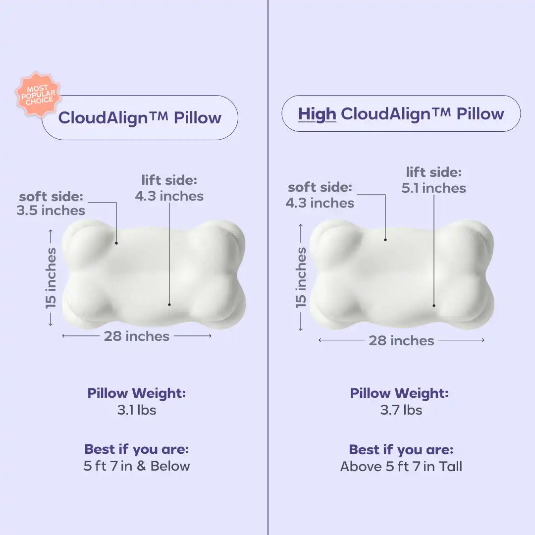 2 CloudAlign Pillows + 2 Free Cooling Pillowcases