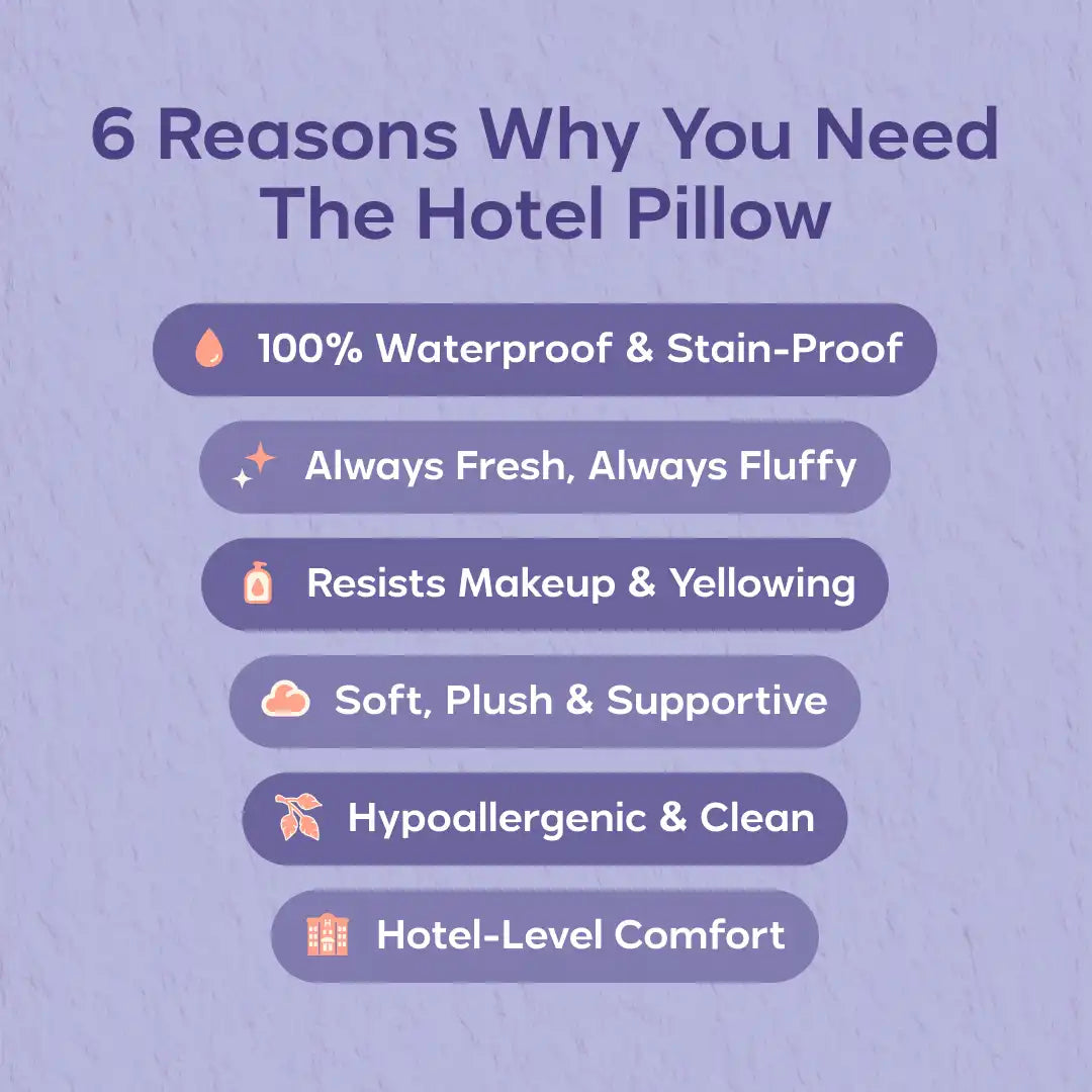 Waterproof & Stain-Resistant Hotel Pillow (2-Pack)