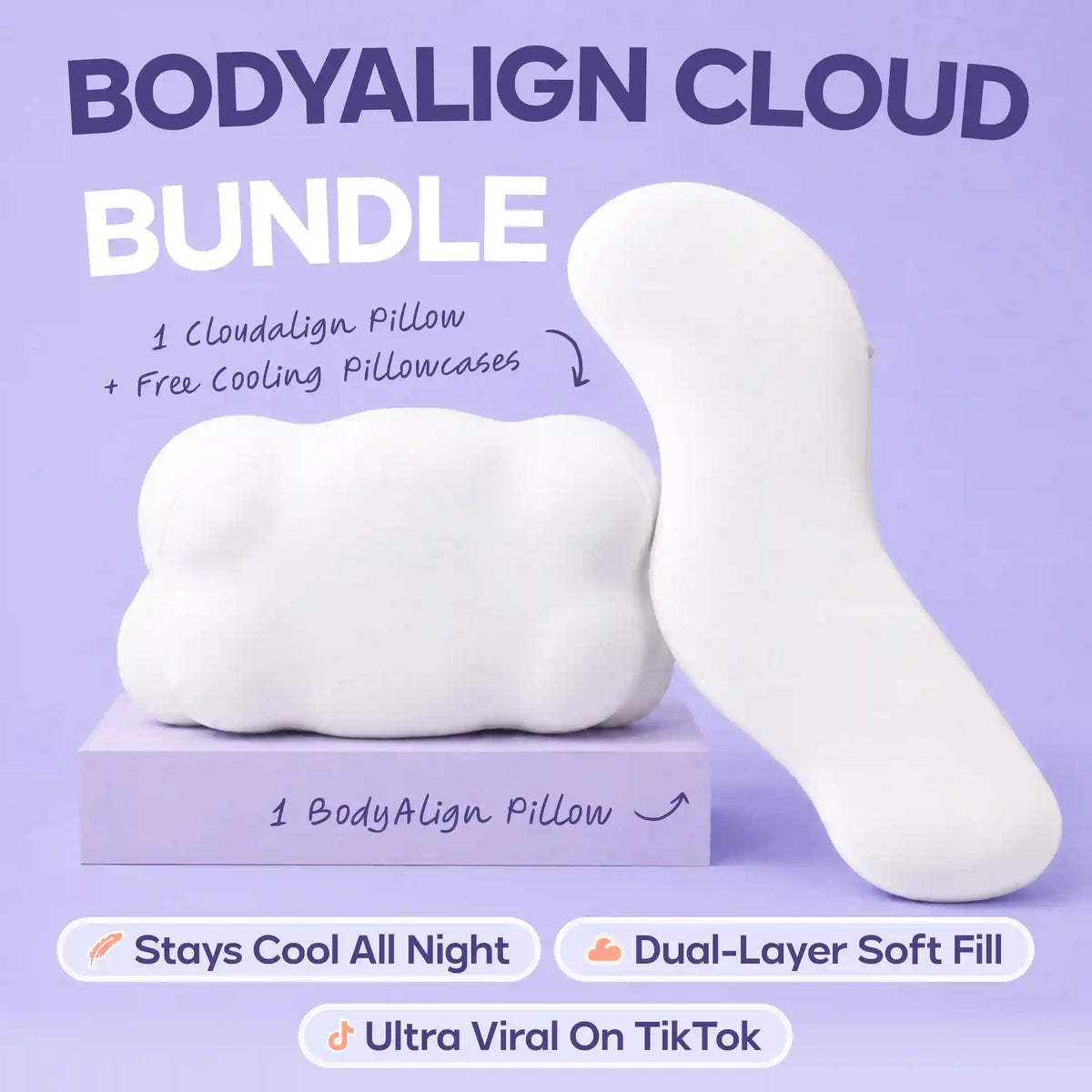 BodyAlign Cooling Pillow + CloudAlign Pillow